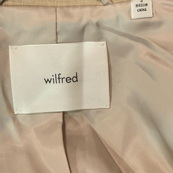 Aritzia WILFRED Flores Oversized Relaxed Blazer Sz S Heather Oat Beige New $228 - Picture 3 of 7